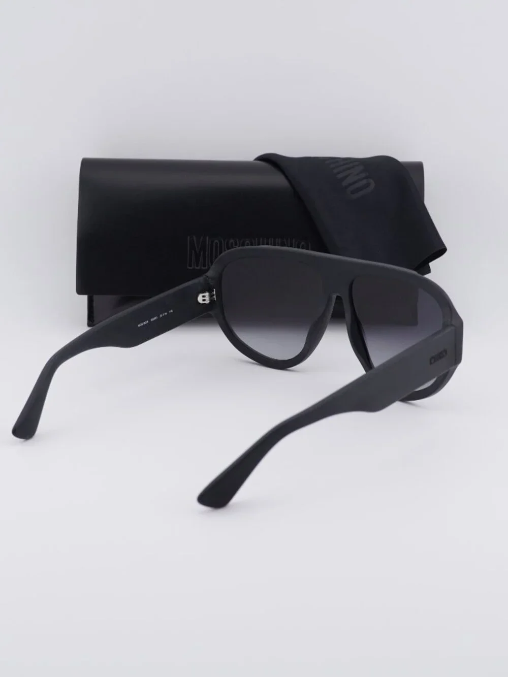 Moschino MOS183/S 0003 9O Aviator Sunglasses - Matte  Black/Grey Gradient